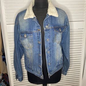 Denim Sherpa Jacket sz M
